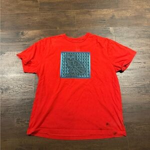 OVO Red Short Sleeve Tee with Bold Graphic
